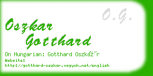 oszkar gotthard business card
